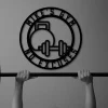 Gym Sign, Personalized Home Gym Sign, Custom Metal Gym Sign, Home Gym Sign, Cross Fit Sign, Workout Room Wall Art, Fitness Sign, Custom