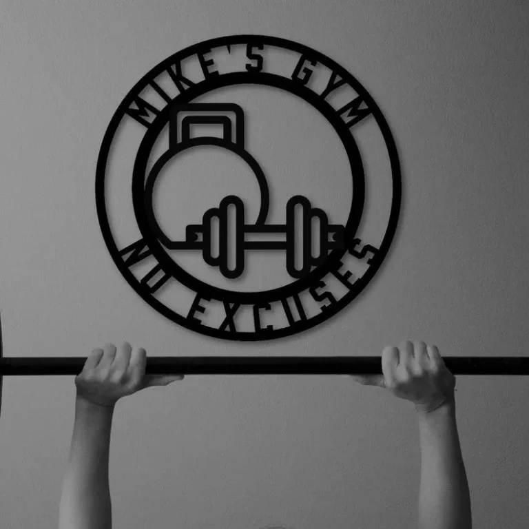 Gym Sign, Personalized Home Gym Sign, Custom Metal Gym Sign, Home Gym Sign, Cross Fit Sign, Workout Room Wall Art, Fitness Sign, Custom