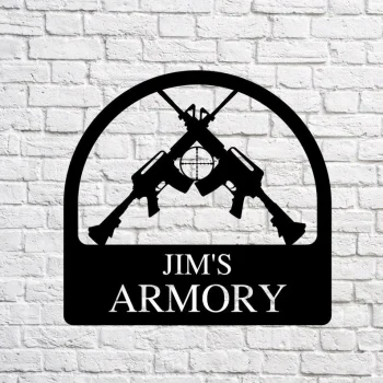 Custom Gun Sign, Man Cave Sign, Camp Sign, Man Cave Metal Signs, Man Cave Sign, Personalized Gun Sign Metal, Custom Man Cave Sign