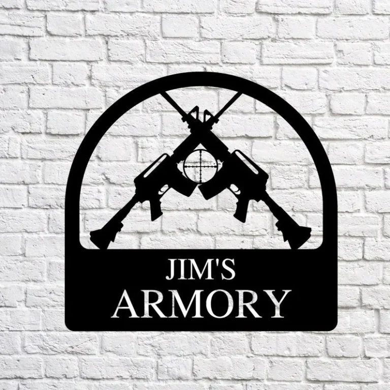 Custom Gun Sign, Man Cave Sign, Camp Sign, Man Cave Metal Signs, Man Cave Sign, Personalized Gun Sign Metal, Custom Man Cave Sign