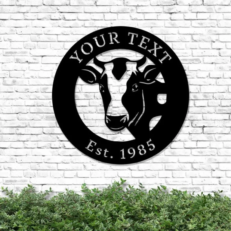 Cow Metal Sign, Custom Cow Sign, Farmhouse Metal Sign, Outdoor Decor, Cow Metal Sign Cutout, Gift For Farm House, Gift For Friends