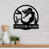 Mermaid Metal Sign, Custom Mermaid Wall Art, Mermaid Name Sign Decoration, Personalized Mermaid Metal Sign, Beach Decor, Little Girls Gift