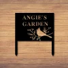 Personalized Garden Sign With Stake, Garden Decor, Custom Garden Sign, Name Garden Signs, Metal Sign, Cardinal Garden Sign, Outdoor