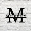 Last Name Metal Sign, Family Name Sign, Personalized Metal Wall Decor, Housewarming Gift, Welcome Sign For Front Porch, Metal Monogram Sign