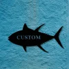 Custom Tuna Sign, Metal Fish Sign, Personalized Name Fish Sign, Tuna Address Sign L Gift For Fisherman, Tuna Sign, Fishing Decor,
