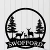 Personalized Deer Monogram, Hunting DÃ©cor, Wildlife Sign, Deer Hunting, Handcrafted Metal Art, Wall DÃ©cor