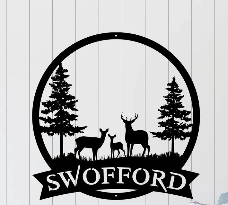 Personalized Deer Monogram, Hunting DÃ©cor, Wildlife Sign, Deer Hunting, Handcrafted Metal Art, Wall DÃ©cor