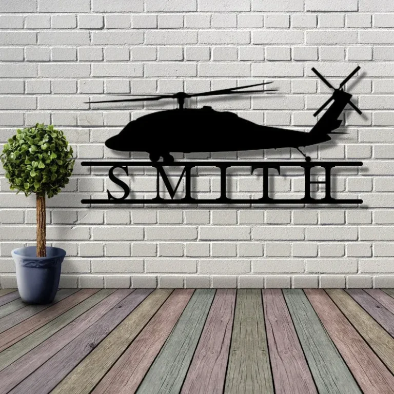 Custom Helicopter Sign, Man Cave Decor, Man Cave Metal Signs, Man Cave Sign, Personalized Man Cave Sign Metal, Custom Man Cave Sign, For Him