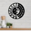 Twilight Moon Metal Sign, Moon And Sun Metal Sign, Gift For New Home, Gift For Her, Twilight Moon Wall Art, Sun Moon Stars Metal Sign