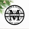 Personalized Last Name Metal Signs Split Letter Monogram Sign Personalized Metal Sign Custom Name Sign Family Name Sign Metal Wall Art Split
