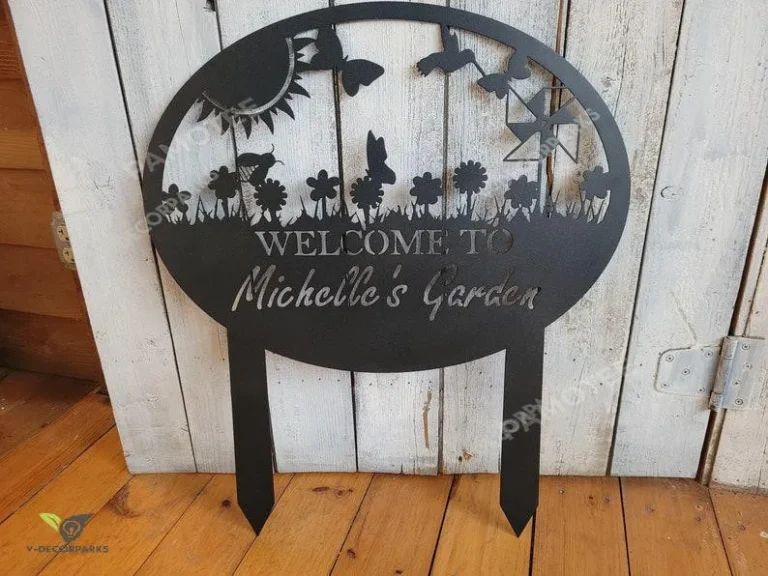 Metal Sign For Garden, Personalized Garden Sign, Custom Garden Sign On Stake, Metal Garden Sign, Nana Gift, Garden Gifts, Gardener Decor