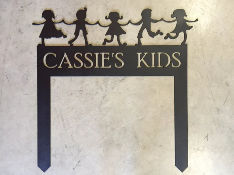 Metal Daycare Sign On Stakes With Black Powder Coat Finsh, Metal Wall Art, Metal House Sign