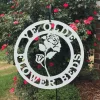 Rose Flower Garden Sign, Cut Metal Sign, Metal Wall Art, Metal House Sign