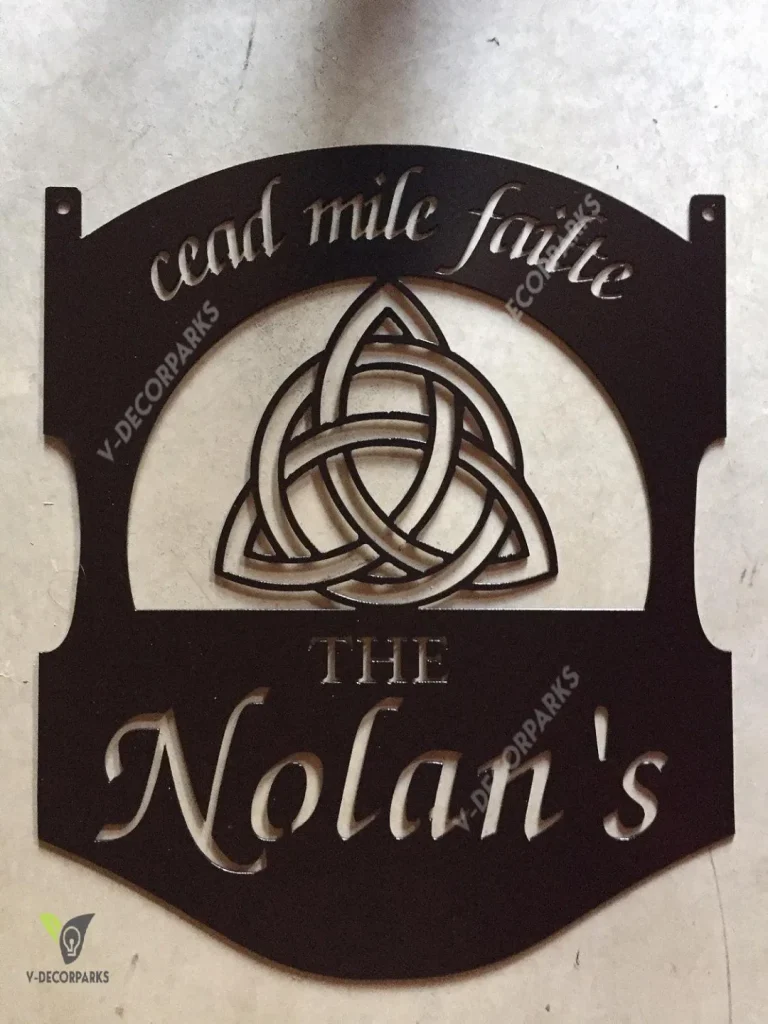 Celtic Knot Sign,metal Irish Sign, Irish Celtic Knot Sign, Metal Wall Art, Metal House Sign