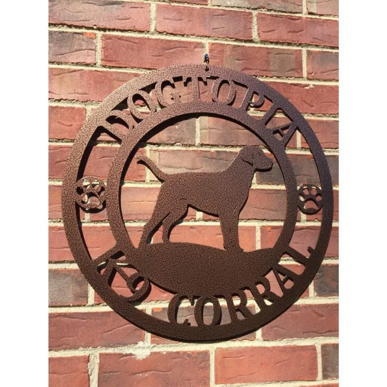 Labrador Dog Sign, Cut Metal Sign, Metal Wall Art, Metal House Sign