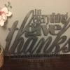 Give Thanks Metal Bible Verse Decor, Cut Metal Sign, Wall Metal Art