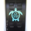 Turtle Personalized Monogram Sign, Turtle Monogram Initial Name Cut Metal Sign, Metal Wall Art, Metal House Sign