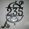 House Number Decorative,laser Cut Metal House Number, Custom Metal House Number Decorative, Metal Wall Art, Metal House Sign