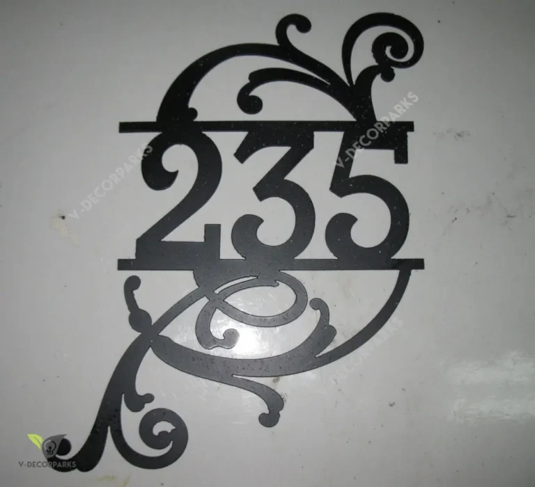 House Number Decorative,laser Cut Metal House Number, Custom Metal House Number Decorative, Metal Wall Art, Metal House Sign