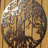 Tree Of Life With Soldier Metal Wall Art Home Decor Copper Vein