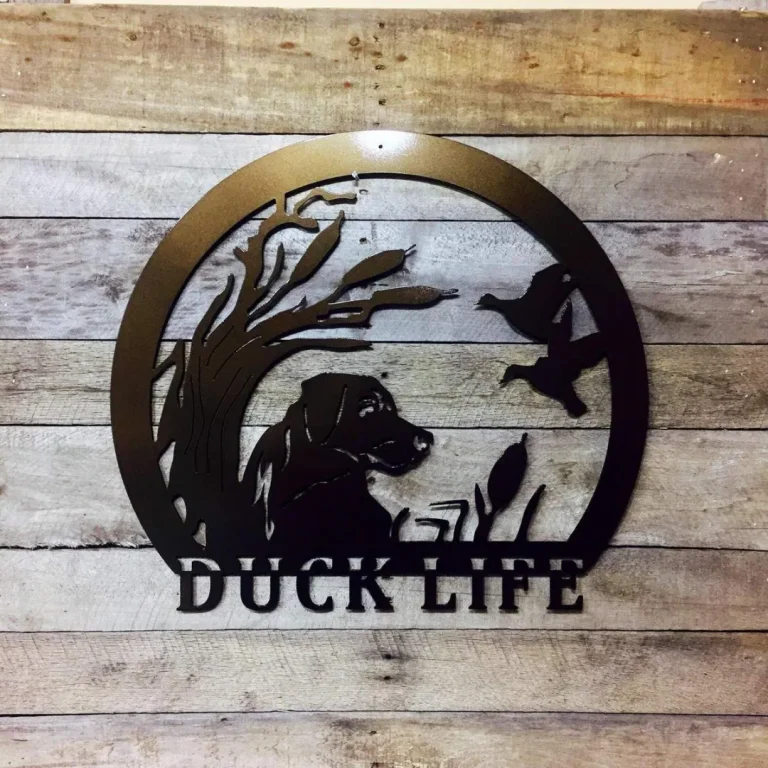 Personalized Duck Life Sign, Cut Metal Sign, Metal Wall Art, Metal House Sign