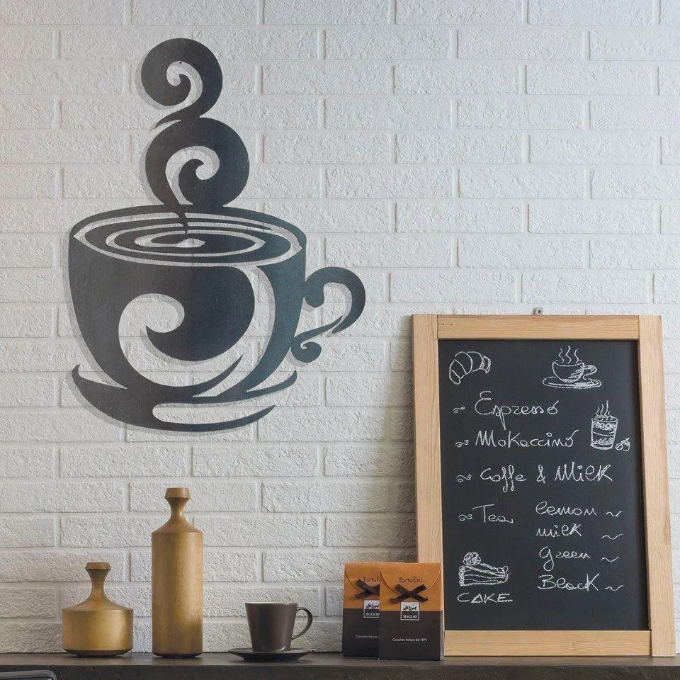 il_fullxfull.1209565935_sbvy_1024x1024_2x_dc4f6d98-0d70-437d-8043-f5cd7ed79e4a.webp Coffee Cup Metal Wall Art, Coffee Sign, Coffee Bar Sign, Metal Coffee Sign, Coffee Station Sign, Kitchen Decor, Metal Sign