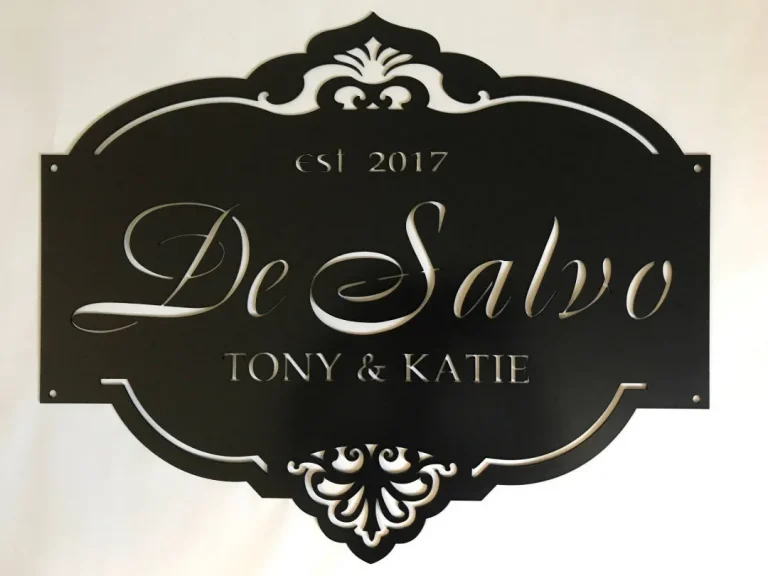 Custom Laser Cut Metal Sign With Gorgeous Detail, Metal Wall Art, Metal House Sign