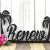 Palm Tree Custom Name Sign, Tropical Decor, Palm Tree Wall Art, Metal Sign, Name Sign, Metal Wall Art, Outdoor Sign