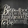 Bless The Food Metal Home Decor Art, Cut Metal Sign, Wall Metal Art