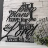 Jeremiah 29:11 For I Know The Plans I Have For You Metal Verse Wall Hang Decor, Cut Metal Sign, Wall Metal Art