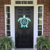 Turtle Personalized Monogram Sign, Turtle Monogram Initial Name Cut Metal Sign, Metal Wall Art, Metal House Sign