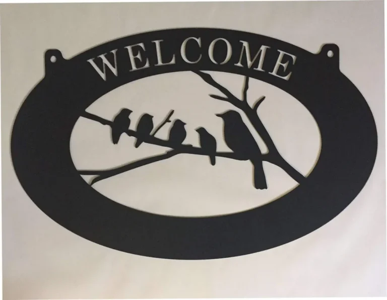 Metal Bird And Birdies Sign , 2ft Sign, With Your Name, Metal Wall Art ...