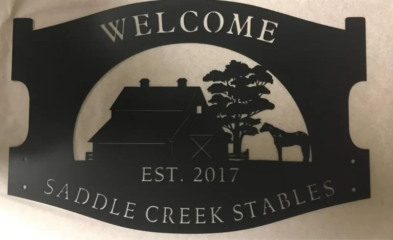 Metal Horse Sign ,horse Barn Sign, Metal Wall Art, Metal House Sign