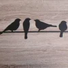 Metal Bird Wall Art, Birds On A Wire Wall Art, Metal Wall Art, Black Birds Wall Art