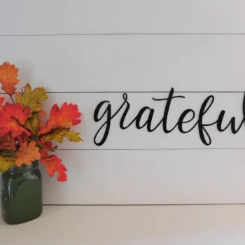 Grateful Sign, Rustic Word Sign, Rustic Wall Decor, Farmhouse Decor, Metal Wall Decor