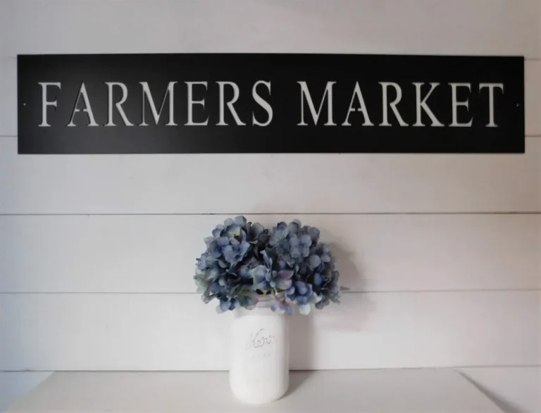 Farmers Market Sign, Metal Farmers Market Sign, Rustic Word Art Sign, Farmhouse Decor