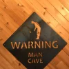 Metal Golfer Man Cave Sign - Gift For Him - Rustic Man Cave Decor