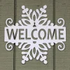 Welcome Snowflake, Metal Sign, Cut Metal Sign, Wall Metal Sign