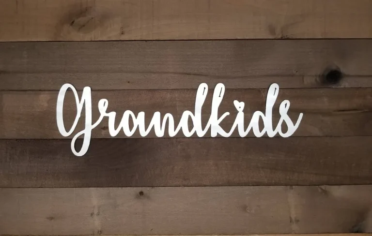 Metal Grandkids Sign, Grandkids Wall Hanging, Grandparents Gift, Grandchildren Sign, Grandkids Word Art, Grandkids Picture Gallery Wall