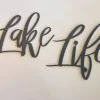 Lake Life Metal Sign, Lake House Decor, Metal Wall Art, Housewarming Gift, Metal Words, Lake Sign