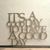 It's A Good Day To Have A Good Day Sign, Office Metal Wall Art, Cutouts With Sayings, Word Art, Living Room Decor, Gallery Wall Decor