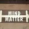 Mind Over Matter Gym Motivational Sign, Metal Wall Art Home Gym Wall Decor, Gym Sign Metal Cutouts, Workout Motivation, Trainer Gift