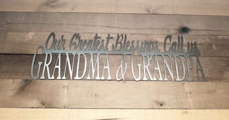 Grandparents Sign, Our Greatest Blessings Call Us Grandma And Grandpa Metal Wall Quote, Grandma Gift, Grandpa Quote, Grandkids Cutout