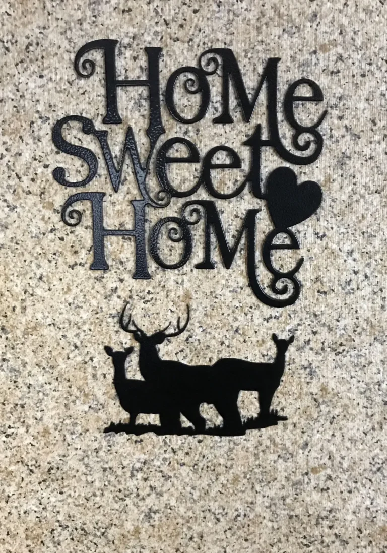 Home & Deer Metal Art, Metal Art, Metal Wall Art, Metal Wall Decor, Metal Art Wall Decor, Home Sign, Deer, Deer Lover Gift, Hunter Gift