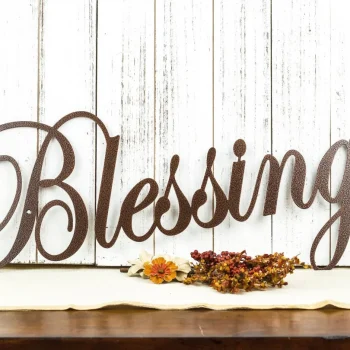 Blessings Metal Sign, Metal Wall Art, Metal Wall Decor, Wall Hanging, Steel, Gift, Gift For Her, Grandchildren, Wall Art