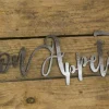 Bon Appetit Metal Sign, Farmhouse Decor, Rustic Raw Metal Word Wall Art, Kitchen, Housewarming Gift