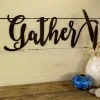 Gather Metal Sign, Farmhouse Decor, Kitchen, Living, Dining