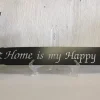 Home Is My Happy Place Metal Plaque, Metal Wall Art, Metal House Sign