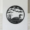 Loon Sign Cut Metal Sign, Metal Wall Art