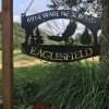 Metal Sign Eagle, Evergreens , Eagle Evergreen Sign, Metal Wall Art, Metal House Sign